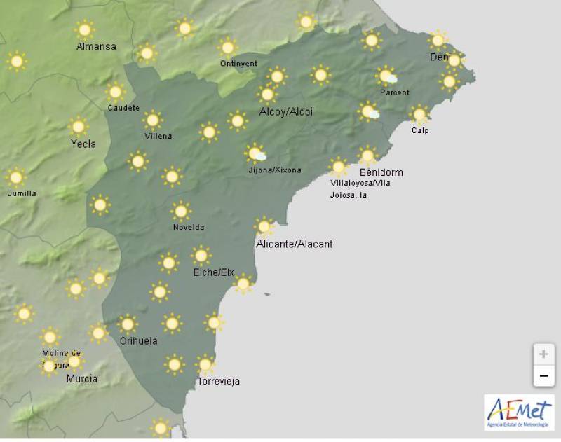 Indian summer continues: Alicante weather forecast October 3-6