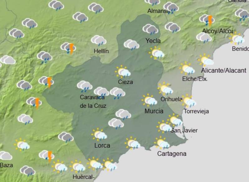 Get ready for another DANA: Murcia weekly weather forecast November 11-17