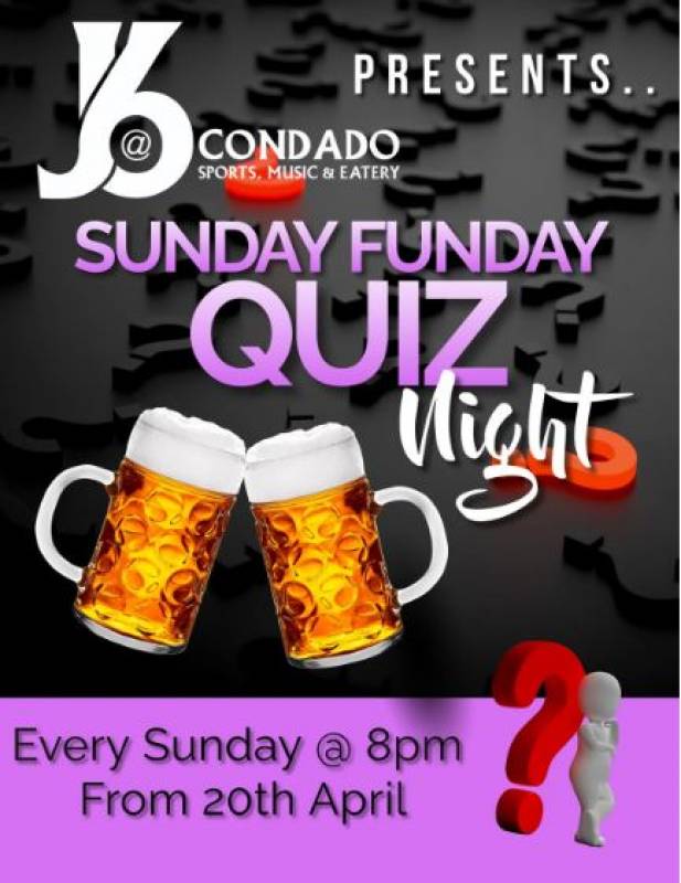 From April 20 Sunday Funday quiz night at J6@CONDADO in Condado de Alhama