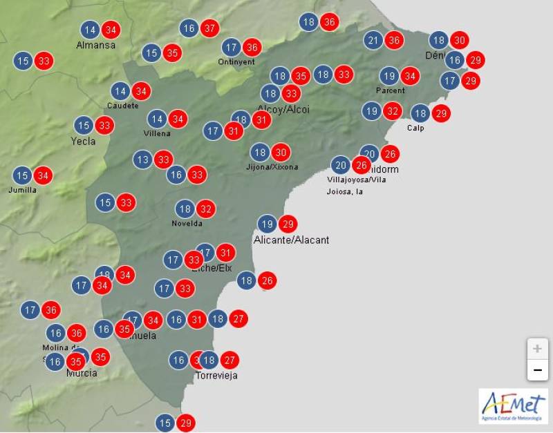 Temps shoot into the 30s: Alicante weather forecast May 26-29