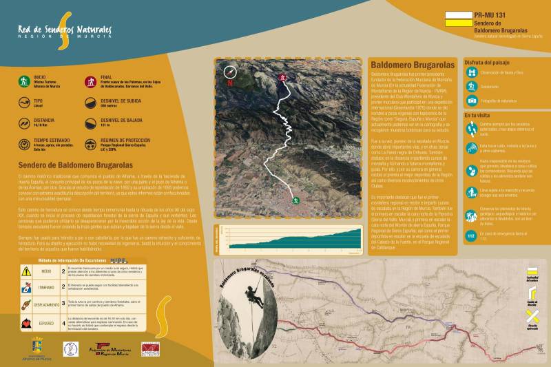 Alhama presents new hiking route from the town centre to the snow wells of Sierra Espuña