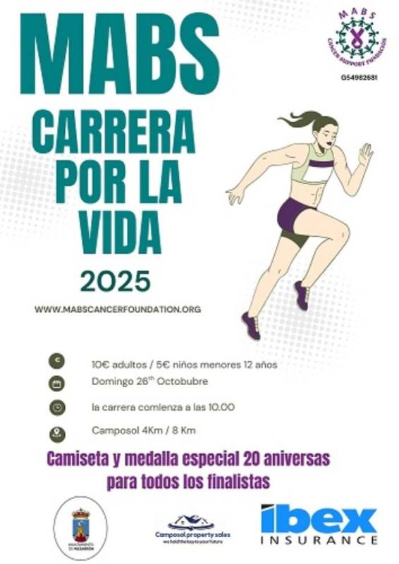 Sunday October 26 Join the 20th MABS Race for Life in Camposol