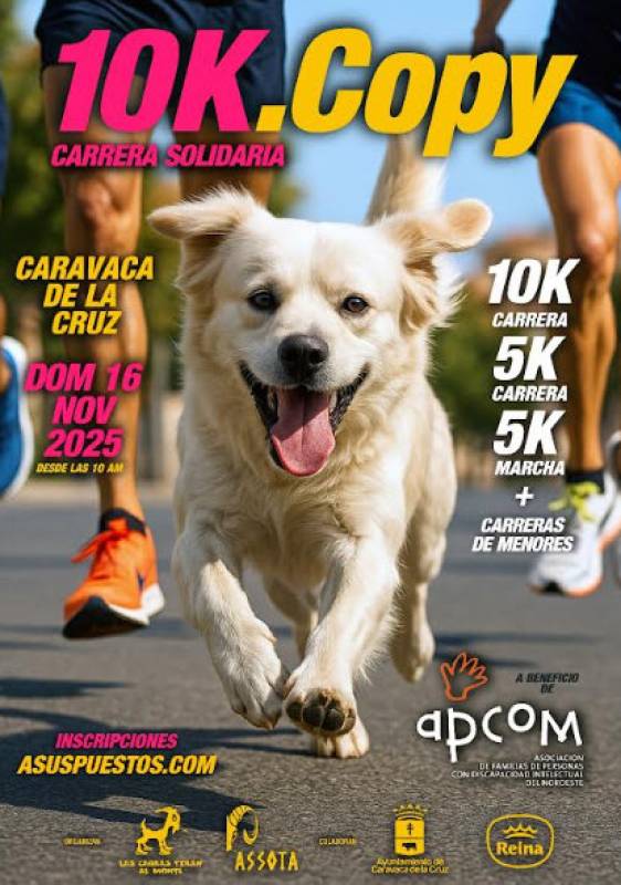 November 16 Fundraising 10-km run for animal welfare charity in Caravaca