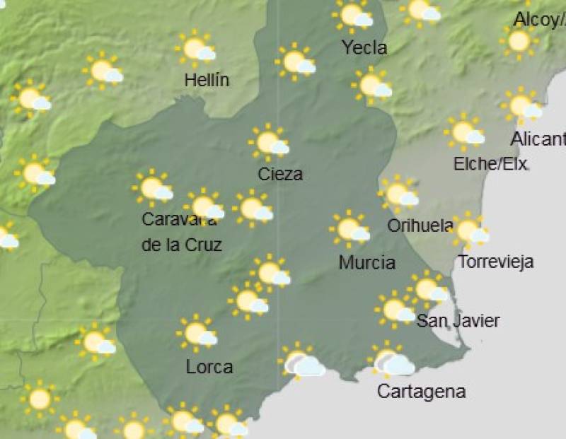 Bright skies and breezy days: Murcia weekly weather forecast November 17-20