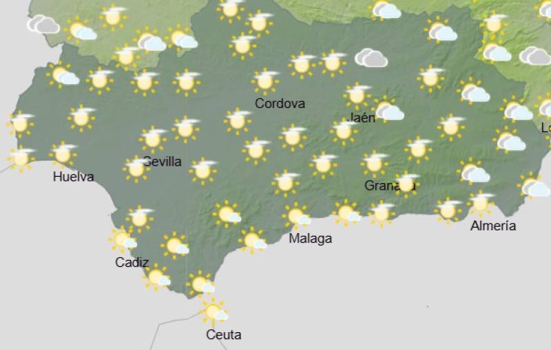Andalucía weekly weather forecast November 20-23: Chilly starts and sunny spells with patchy skies