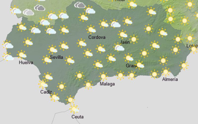 Andalucía weekend weather forecast December 4-7: Blustery showers and a brighter, milder finish