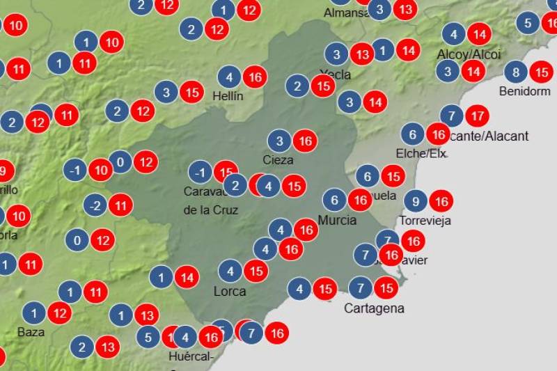 A bright but chilly weekend ahead for Murcia: Weather forecast January 8-11