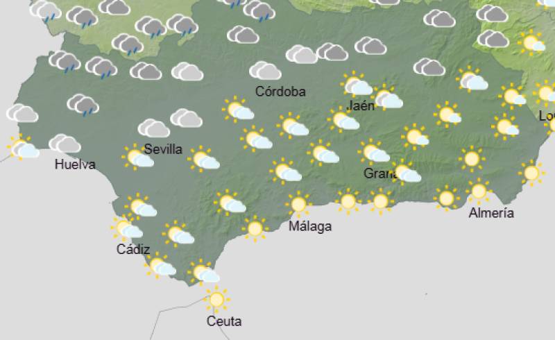 Andalucía weekend weather forecast Jan 8-11: Mild but windy conditions giving way to cooler, brighter weather