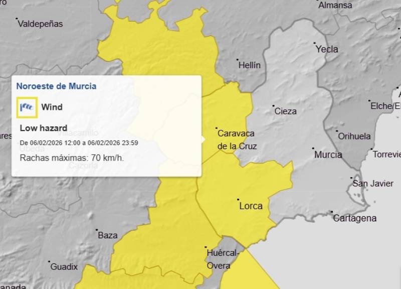 Murcia weather forecast February 5-8: Four seasons in one weekend, from rainstorms and wind alerts to 25C sunshine
