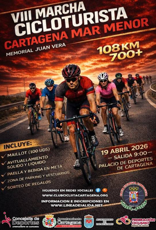 April 19 Participants welcome in a 108-km cycling Tour of the Mar Menor