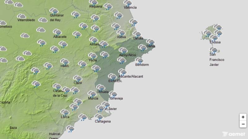 Sunshine at first before cloud and rain return: Alicante weekend weather forecast April 9-12