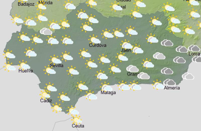 Andalucía weekend weather forecast April 23-26: Hot inland, cloudy spells and coastal breezes
