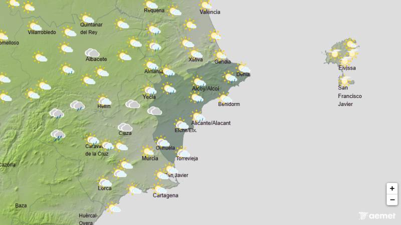 A bright start with thunderstorms possible later in the week: Alicante weather April 27-30