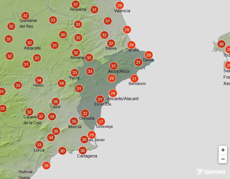 Tropical nights continue after cooler days: Alicante weekend weather forecast June 25-28