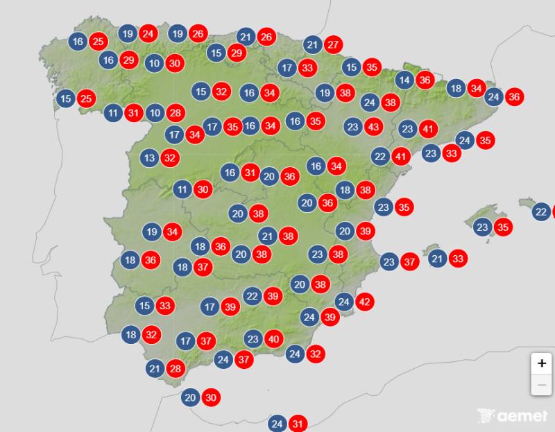 Spain weather forecast July 13-16: Scorching heat takes hold