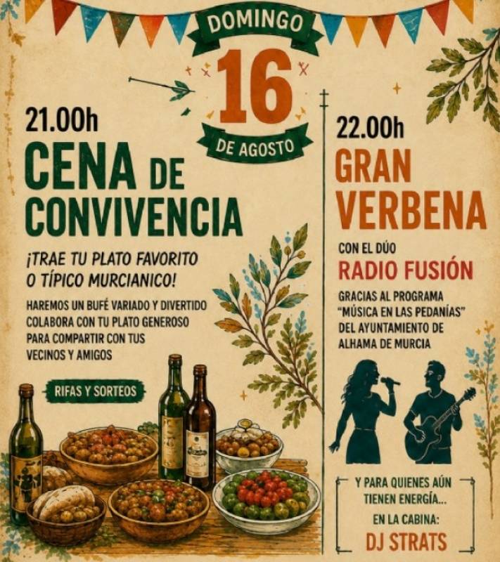 August 9 to 16 Annual fiestas in the Sierra Espuña village of Gebas