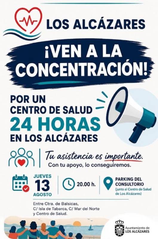 August 13 Demonstration to demand 24-hour medical centre in Los Alcázares